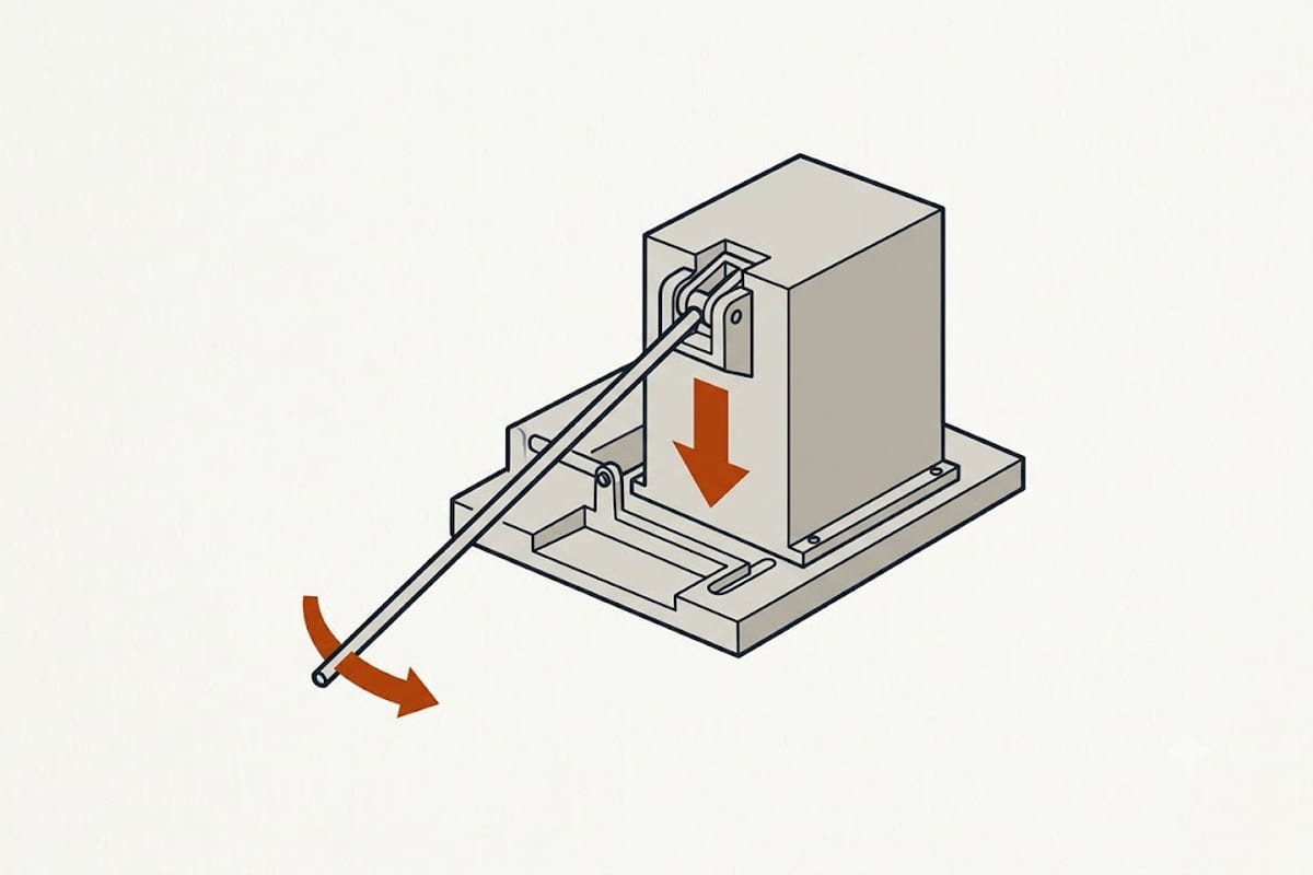 A drain line falling from the head